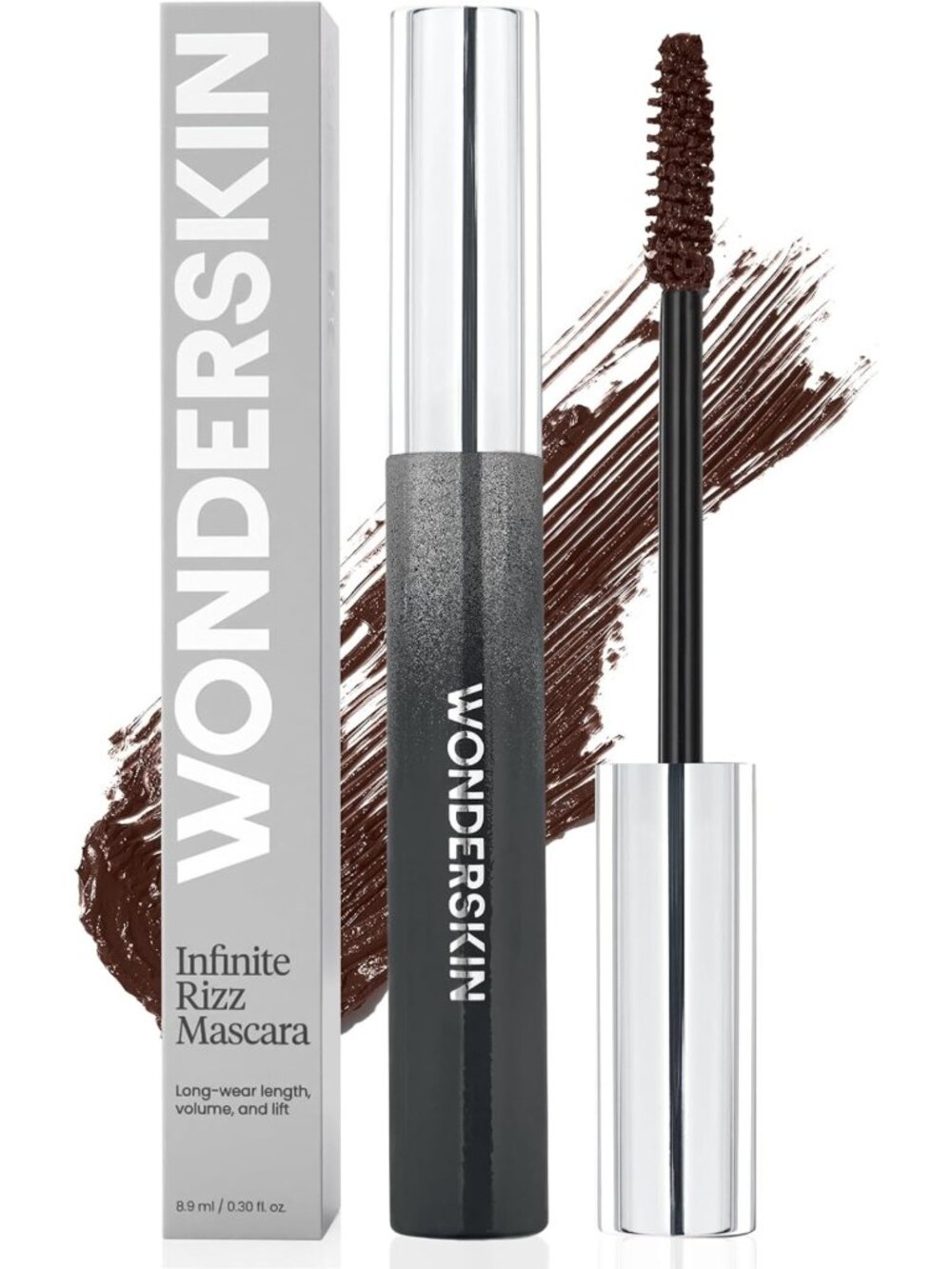 Long-Wear Volumizing Brown Mascara for Stunning Lashes - Infinite Rizz Formula